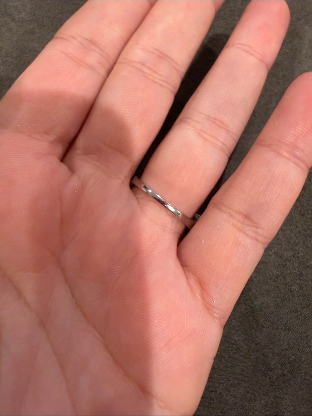 Sparkling Crystal Cluster Band Ring in White Gold Tone - Picture 4 of 4